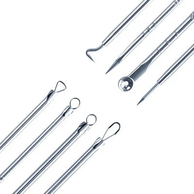 Extrator de Acne Removedor de Cravo Espinha Aço Inoxidável