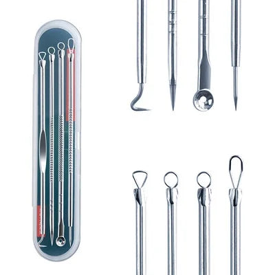 Extrator de Acne Removedor de Cravo Espinha Aço Inoxidável