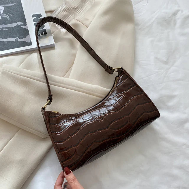 Bolsas de Couro Com Estampa de Jacaré