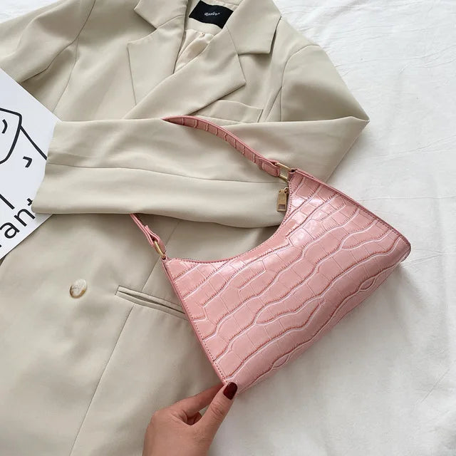Bolsas de Couro Com Estampa de Jacaré