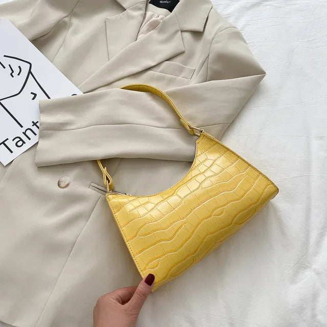Bolsas de Couro Com Estampa de Jacaré