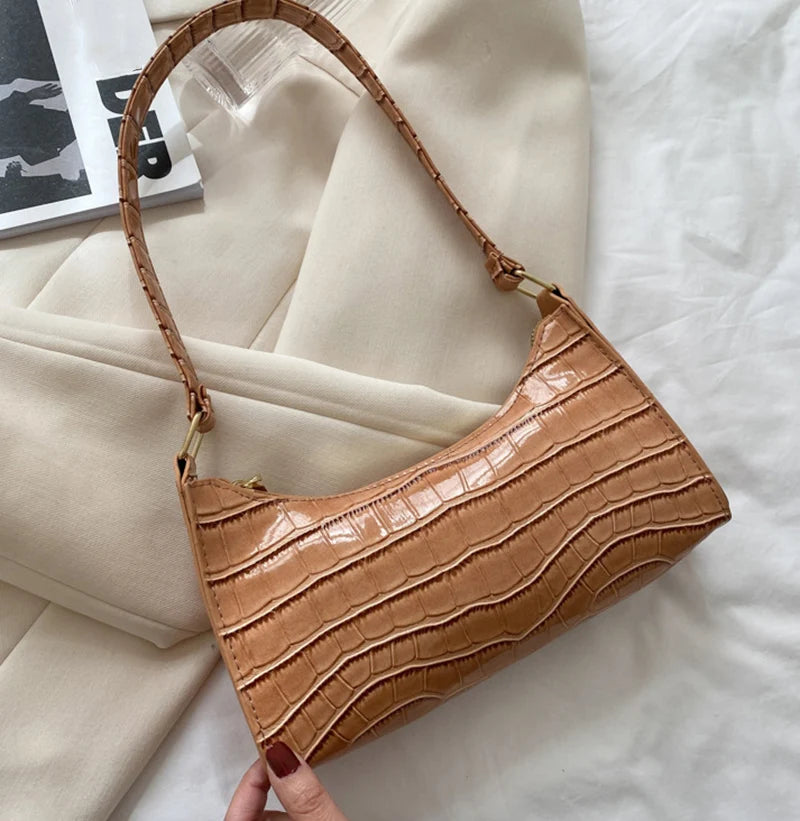 Bolsas de Couro Com Estampa de Jacaré