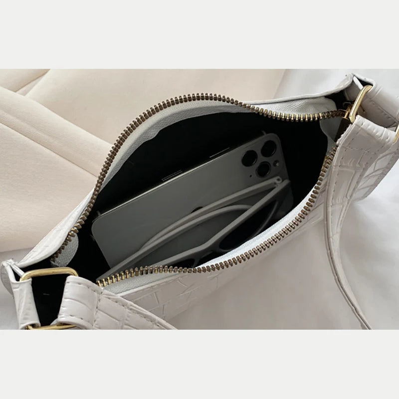 Bolsas de Couro Com Estampa de Jacaré