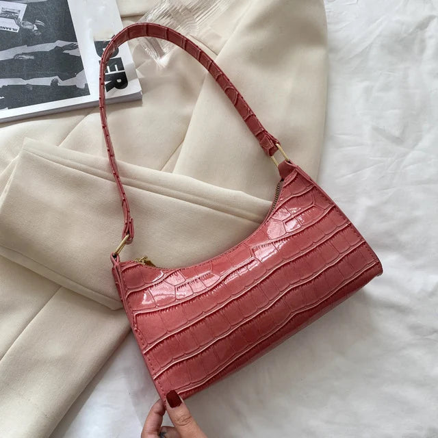 Bolsas de Couro Com Estampa de Jacaré