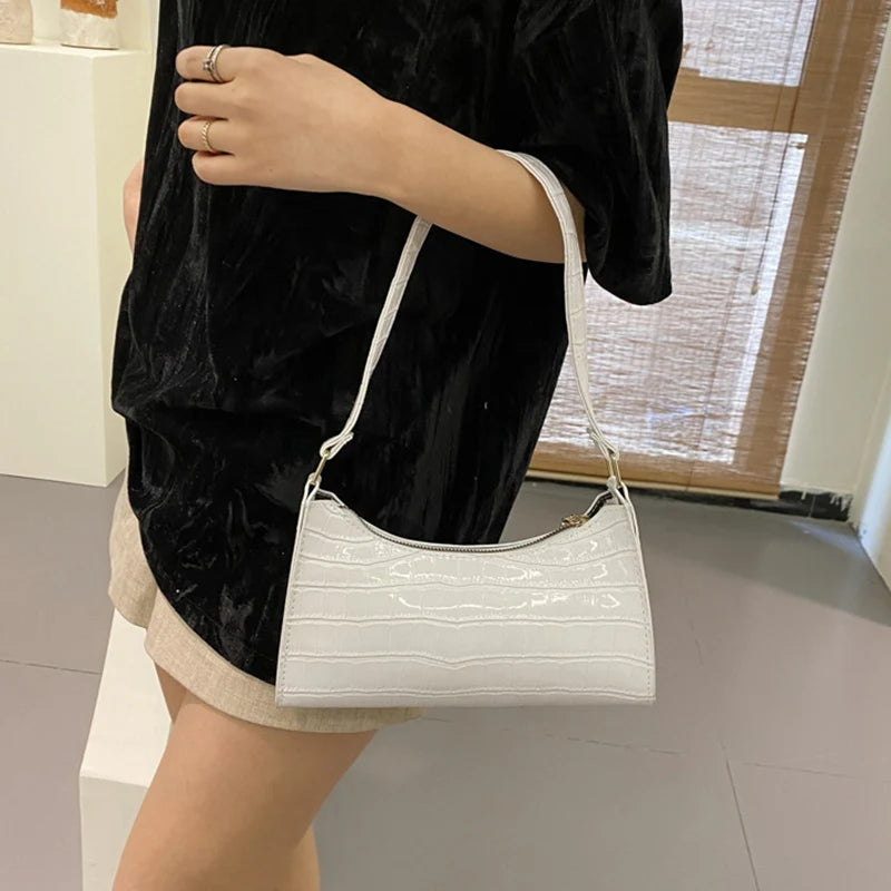 Bolsas de Couro Com Estampa de Jacaré