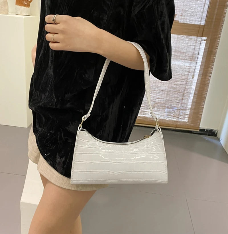 Bolsas de Couro Com Estampa de Jacaré