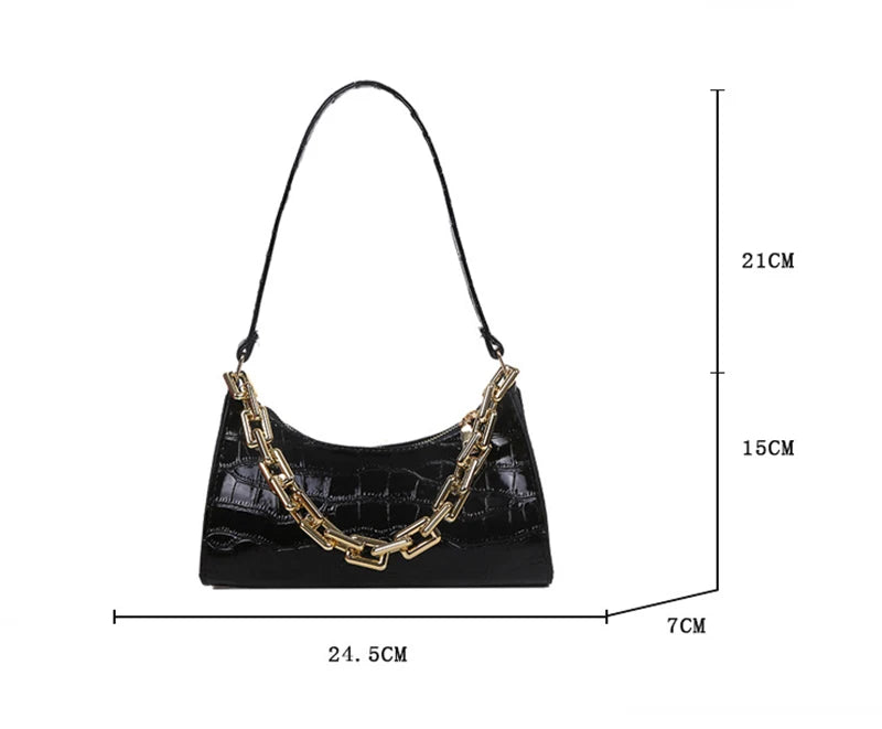 Bolsas de Couro Com Estampa de Jacaré