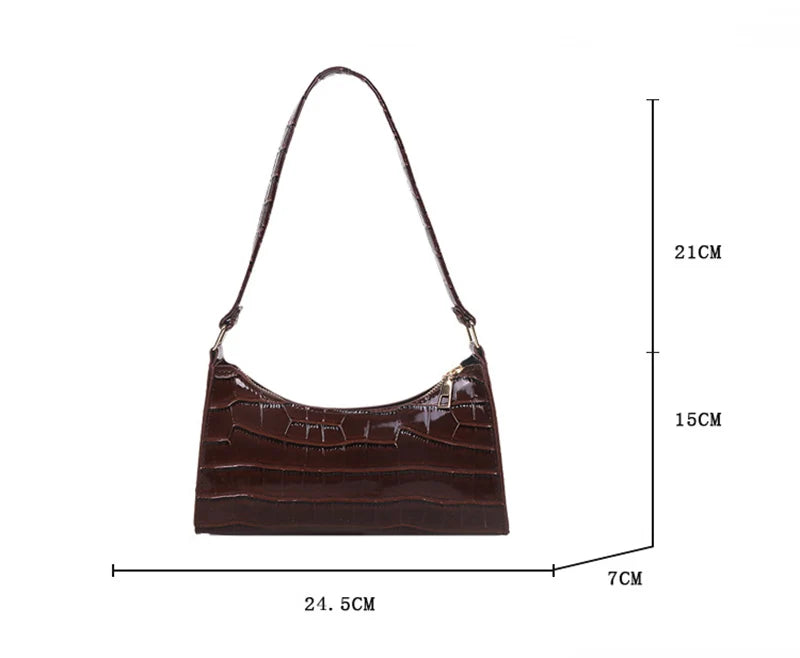Bolsas de Couro Com Estampa de Jacaré