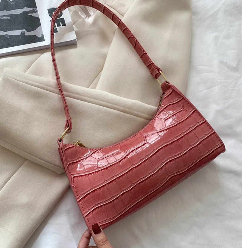 Bolsas de Couro Com Estampa de Jacaré