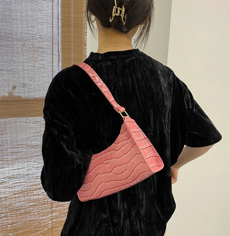 Bolsas de Couro Com Estampa de Jacaré
