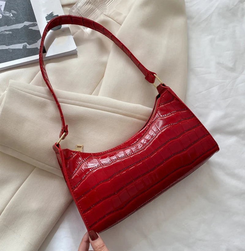 Bolsas de Couro Com Estampa de Jacaré