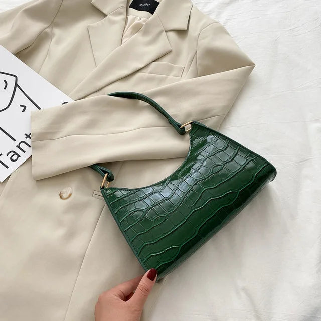 Bolsas de Couro Com Estampa de Jacaré