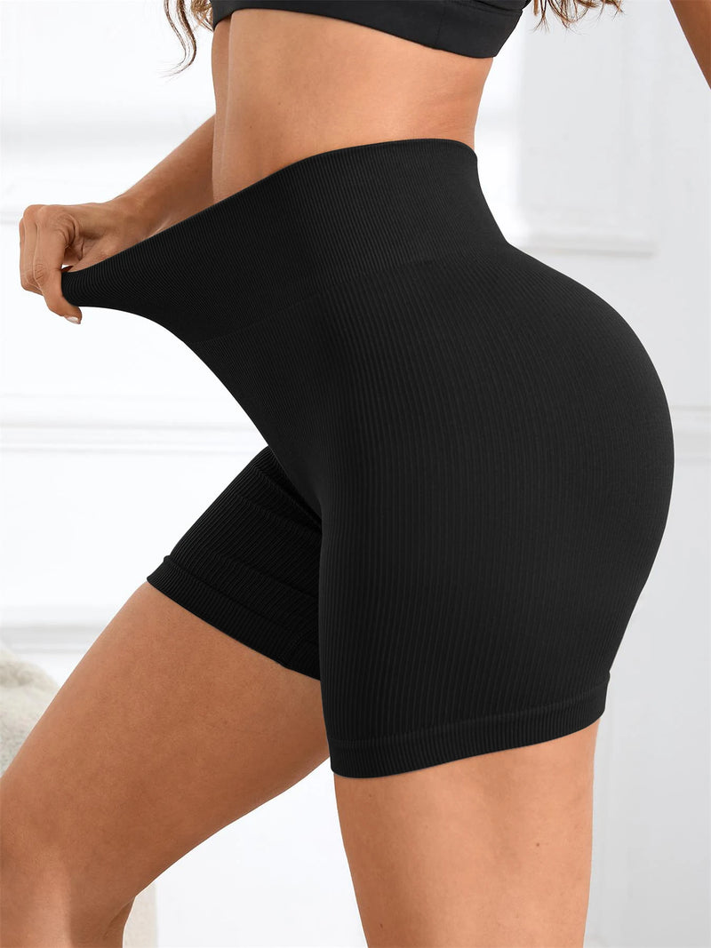 Short Legging de Cintura Alta Elástica, sem costura de alta elasticidade, roupa esportiva feminina para uso interno e externo