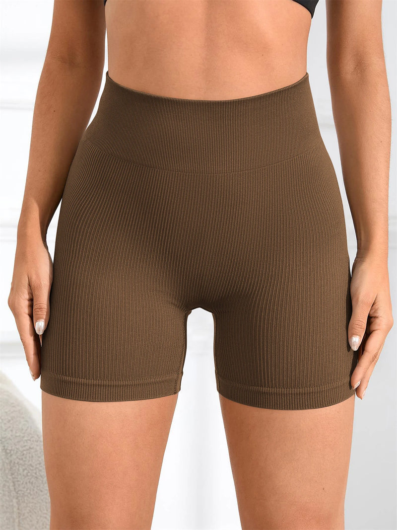 Short Legging de Cintura Alta Elástica, sem costura de alta elasticidade, roupa esportiva feminina para uso interno e externo