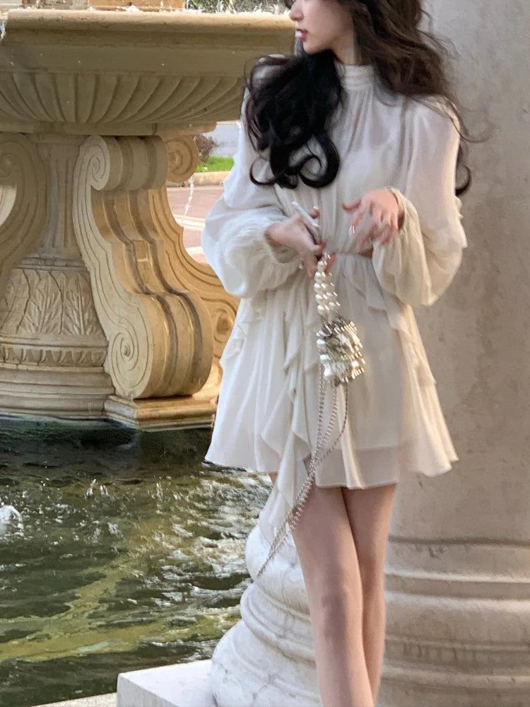 Vestido Curto de Chiffon