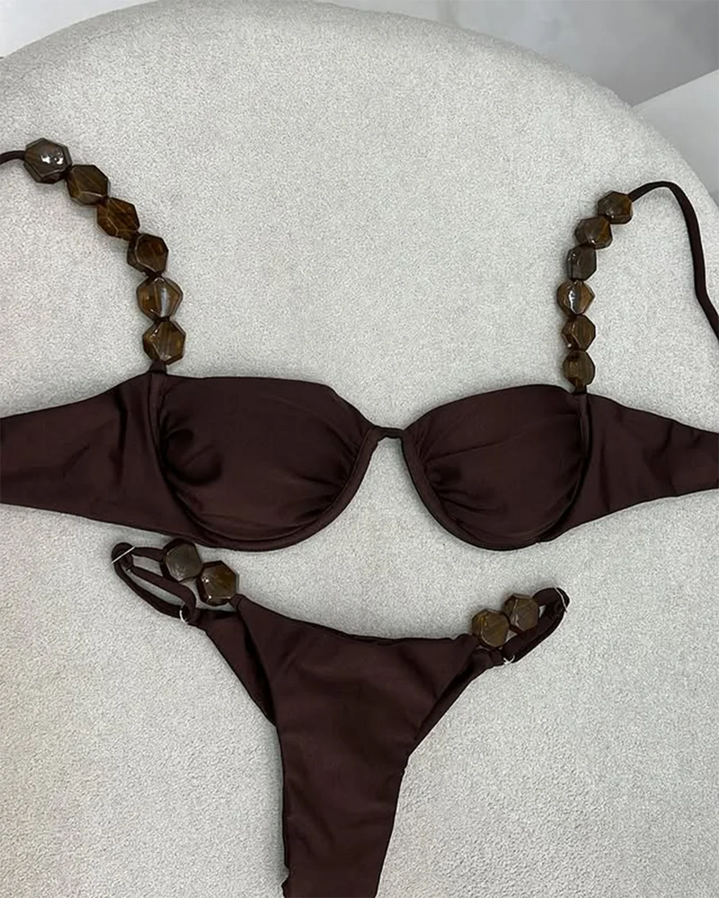 Conjunto de Biquíni Duas Peças Cintura Baixa