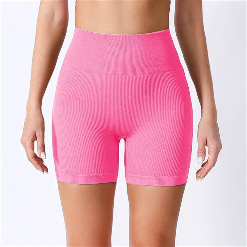 Short Legging de Cintura Alta Elástica, sem costura de alta elasticidade, roupa esportiva feminina para uso interno e externo
