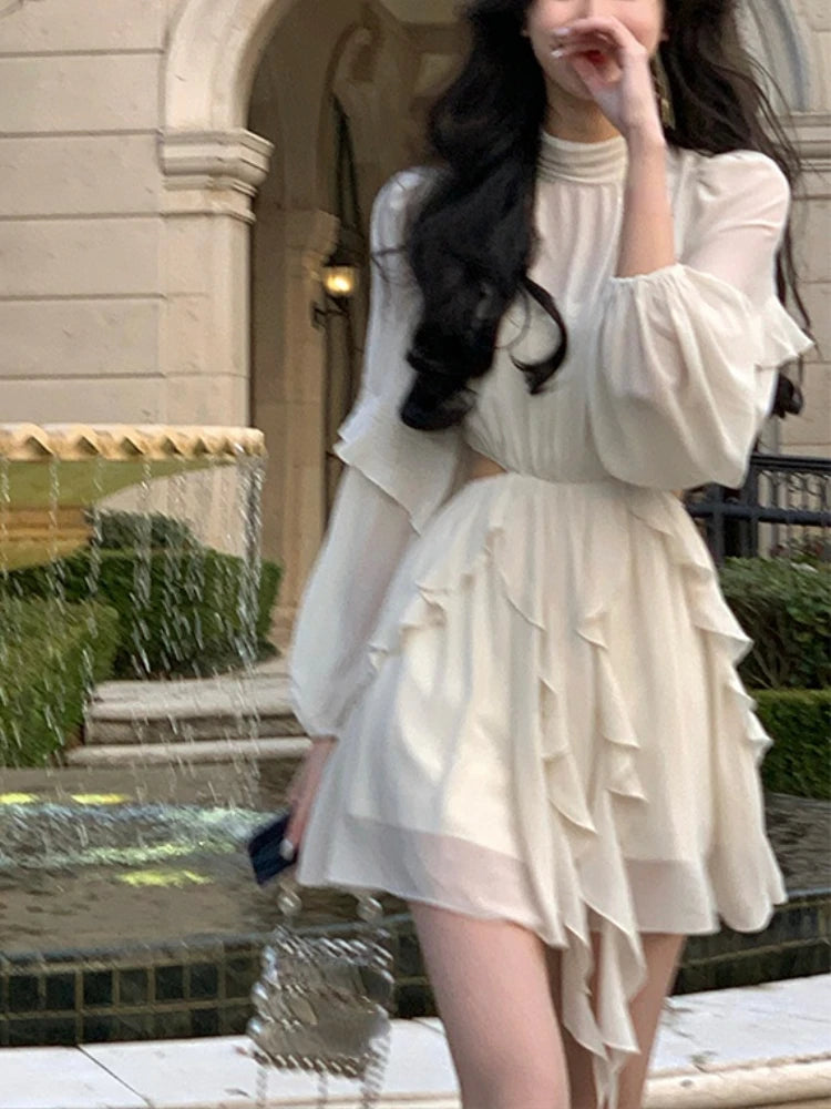 Vestido Curto de Chiffon