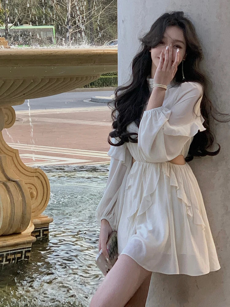 Vestido Curto de Chiffon