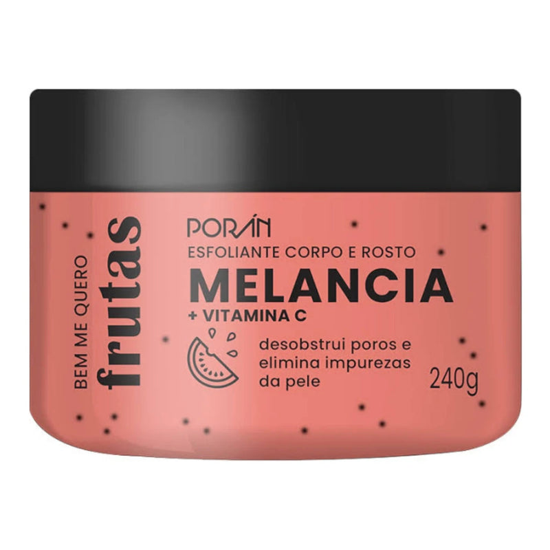 Kit C/3 Itens Esfoliante, Hidratante e Sabonete Corporal e Facial Melancia Porán