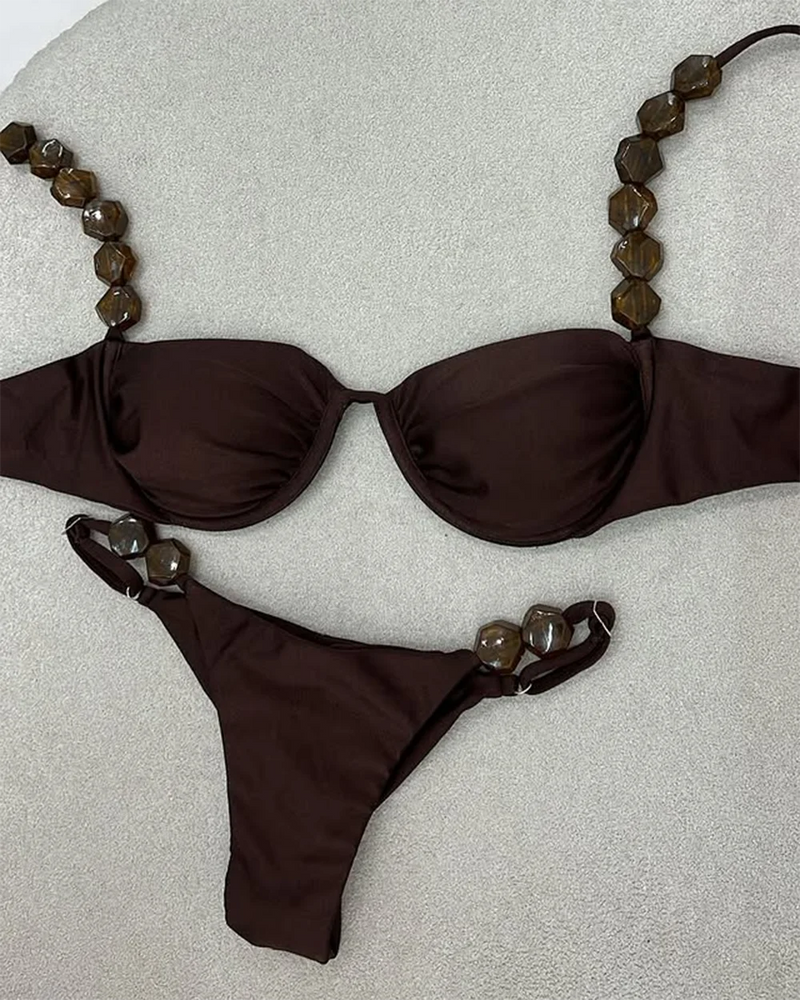 Conjunto de Biquíni Duas Peças Cintura Baixa