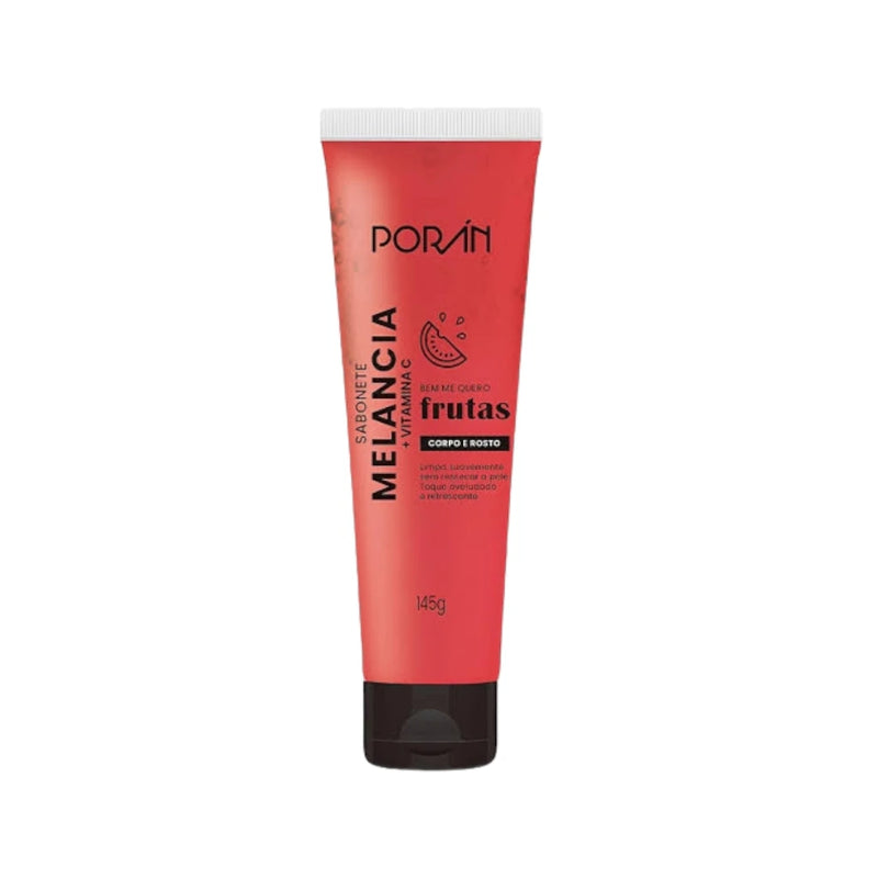 Kit C/3 Itens Esfoliante, Hidratante e Sabonete Corporal e Facial Melancia Porán